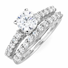 Diamond Wedding Ring with Scroll 