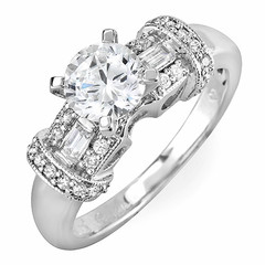 Band Diamond Engagement Ring