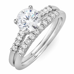 Open Shank Diamond Engagement Ring