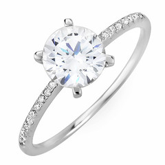 Delicate Diamond Engagement Ring