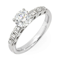Diamond Engagement Ring with Side Stone Gallery