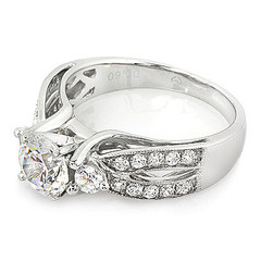 Split Shoulder With Gallery Diamond Engagement Ring